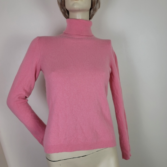 Vintage 100% cashmere turtleneck sweater pink - Picture 2 of 7